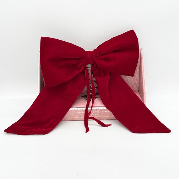 Cupcakes & Cashmere Red Velvet Bow Christmas Tree Topper NEW - Picture 4 of 4